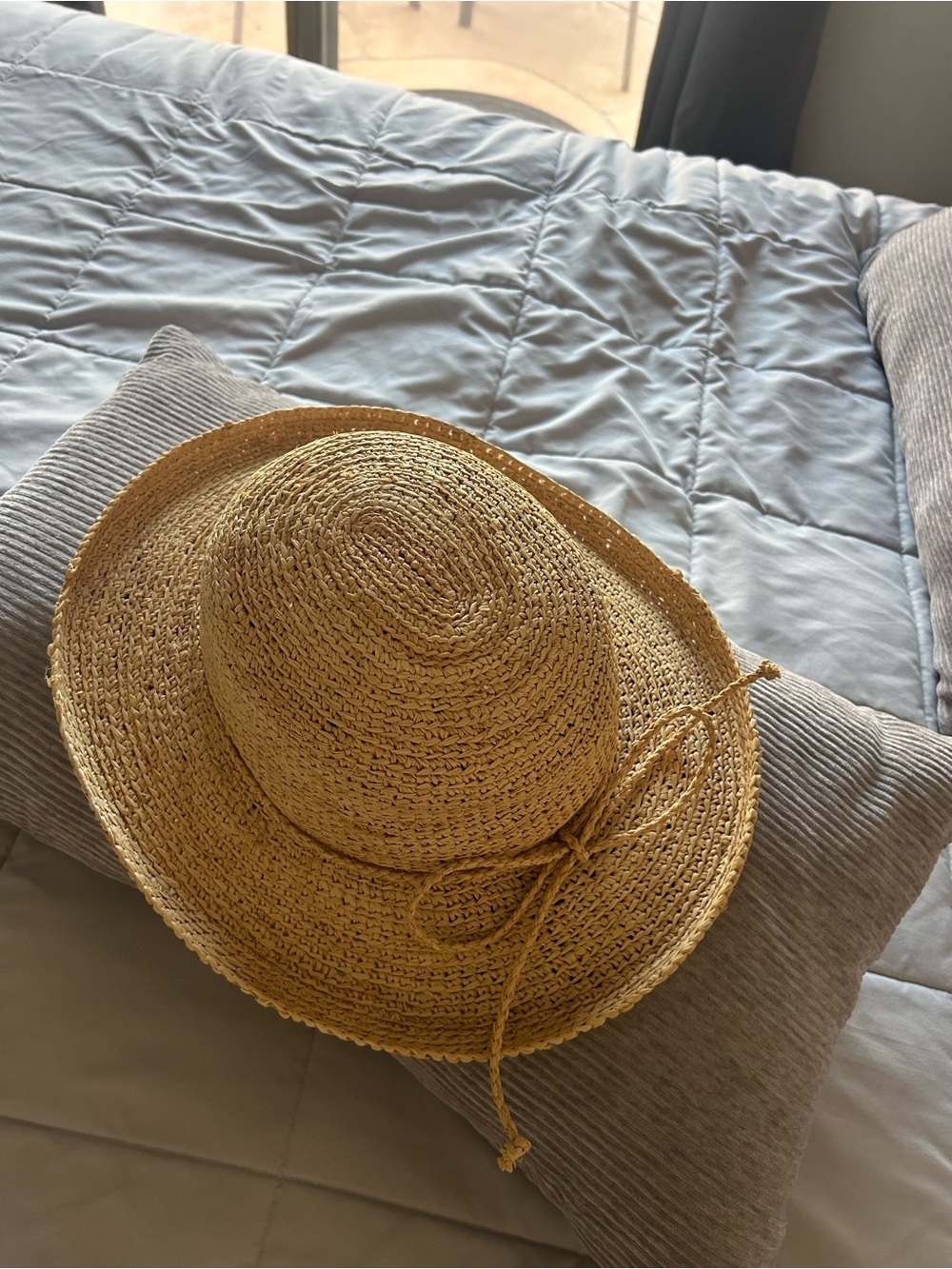 Scala Natural Straw Sun Hat with Tie